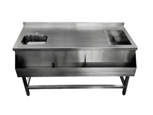 Estación bartender de acero inoxidable